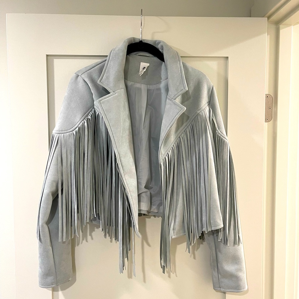 Vici cropped fringe jacket